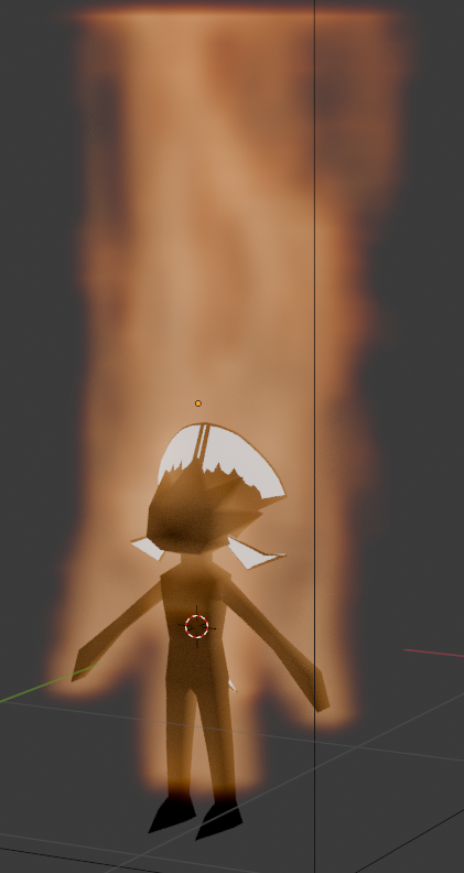 A t-posing Weavile model on fire.