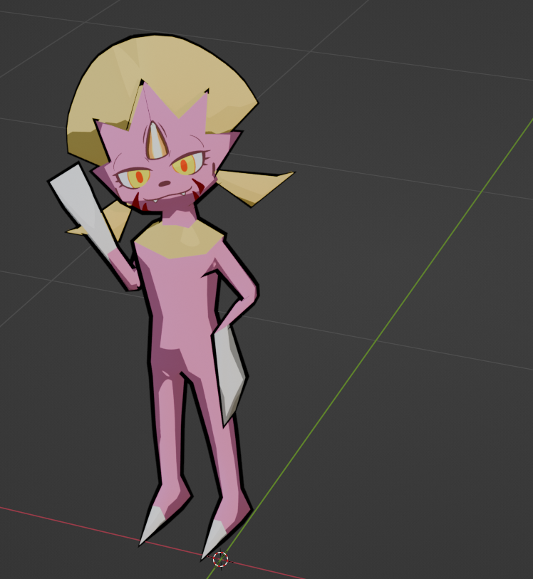 A rigged shiny Weavile model waving at the camera.