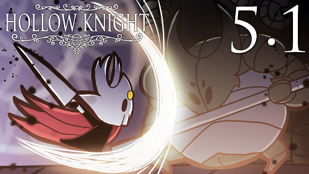 An illustration of a Weavile as the protagonist of Hollow Knight slashing the Failed Champion.