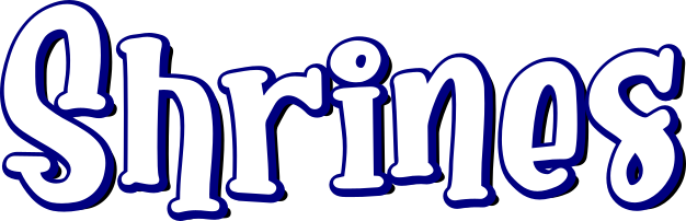 stylized text that says 'Shrines', links to the shrines page