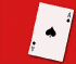 playing cards displaying the four aces appear and disappear