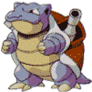 a blastoise from pokemon rapidly flipping left and right