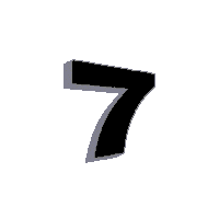 a pulsing number seven
